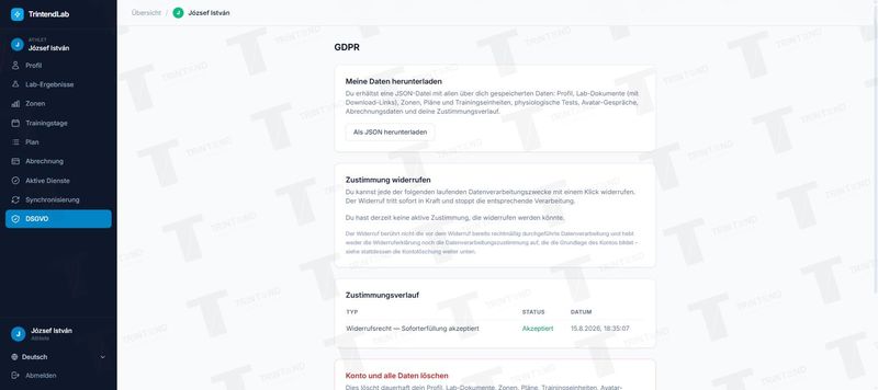 DSGVO: herunterladen, widerrufen, löschen
