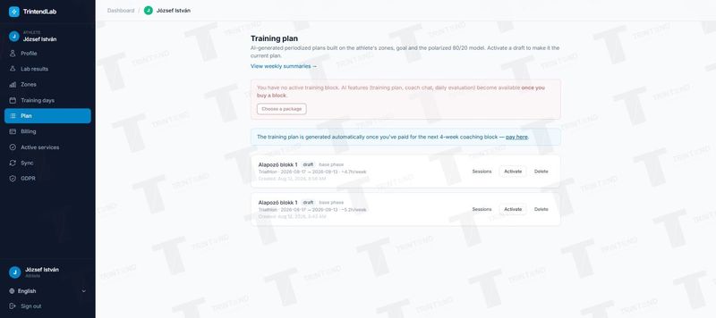 Plan: the page before purchase, with injury reporting
