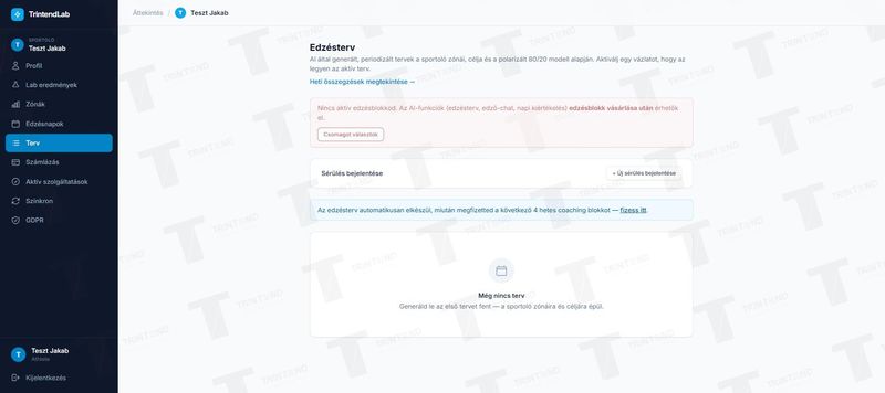 Terv: az oldal vásárlás előtt, a sérülés bejelentésével