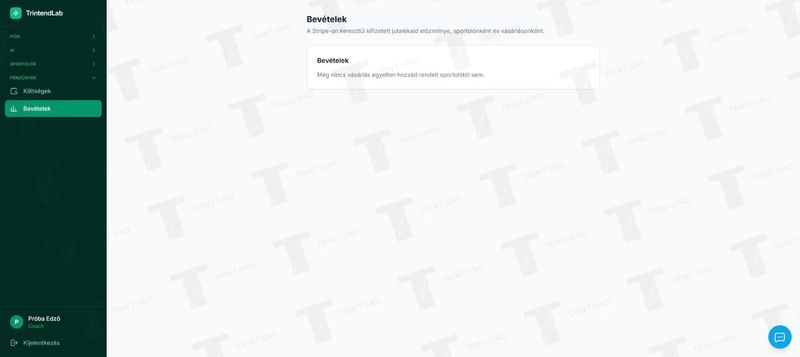 Bevételek: a kifizetett részed